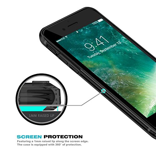 iPhone 7 Plus Case, SOWTECH Anti Scratch [Heavy Duty] Gel Bumper Hard Cover Case for iPhone 7 Plus 5.5 Inch (2016) - Black