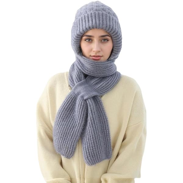 2024 New Integrated Ear Protection Windproof Cap Scarf