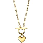 Yolev Gold Heart Necklace for Women Cute Heart Choker Necklaces Pendant Small Gold Love Charm Necklace for Women Trendy Jewelry Gifts