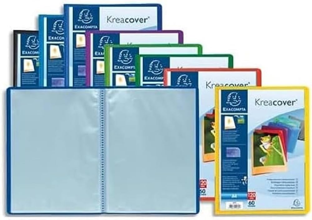 Exacompta 013048 Polypropylene Folder with 40 Pockets - Assorted Colours