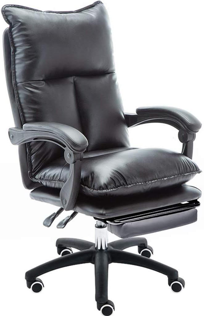 JYDSG Reclining Faux Leather Computer Office Chair with Footrest High Back Desk Work Swivel Chair (3 Colors Available)