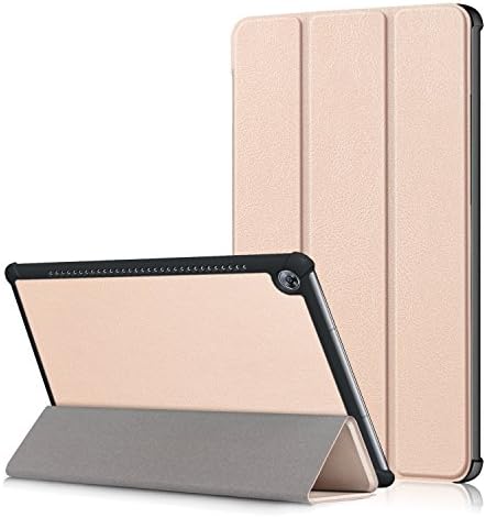 MediaPad M5 10.8" Case, Heavy Duty Hard Kid Proof Cover PU 360 Rotating Case with Flip Folio Full-Protection Ultra Slim Shell Waterproof for Huawei MediaPad M5 10.8 Pro/M5 10.8 2018 (gold)