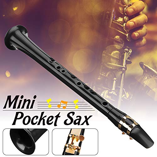Pocket Sax Mini Saxophone Portable Little Sax Saxophone with carrying bag black