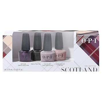 Amazon Com Opi Scotland Collection Nail Lacquer 4 Piece Mini Pack