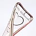 iPhone 6S Case, iPhone 6 Case, Cellaria Crystal Heart Series - [Electroplate Bumper] Slim Luxury Lightweight Clear TPU Case Cover for Apple iPhone 6S/6 (4.7 Inch), Rose Gold