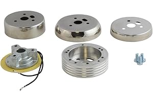 FOREVERSHARP 5 & 6 Hole Polished Hub Adapter Installation Kit B01 for Aftermarket Steering Wheels
