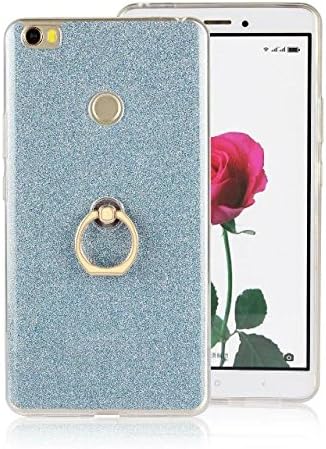 Xiaomi Mi Max Case,Bling Glitter Paper and Soft Clear TPU 2 in 1 Case with Rotary Ring Holder Stand Back Protective Cover for Xiaomi Mi Max (6.44inch)