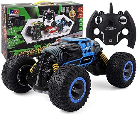 リモコン車 スーパービッグフット4wdクライミングオフロード車スタント変形リモートコントロール車の充電子供大人幼児男子少年少年誕生日 カラー ブルー Color Blue