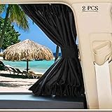 Fochutech Car Side Window Sun Shade, Car Privacy Curtain, 2PCS UV Protection, Baby Sun Shade, Car Blackout Curtains (Black, 70L)