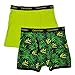 Calvin Klein Boys 2 Pack Black & Yellow with Leafy Green Boxer Briefs
