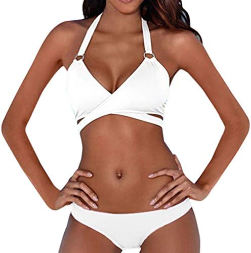 WOCACHI Women Swimsuit Big Clearance! Sexy Red Bikini Set Push-up Padded Swimwear