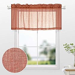 Terracotta Valances for Windows 1 Panel Pocket