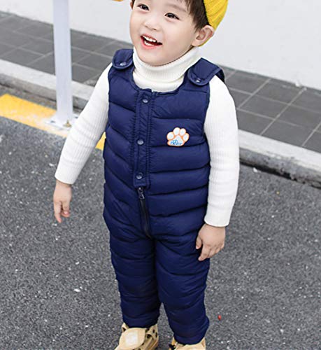 Mangka Toddler Snowsuits Baby Girls Boys Winter Snow Pants (Black,4T)