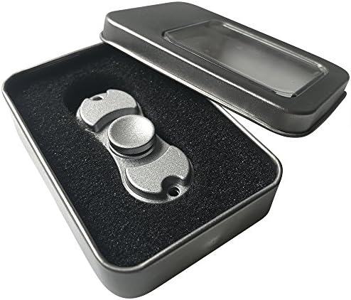 Finger Spinner Metal Fast Bearing EDC Focus Toy For Killing Time Relieves Stress And Anxiety by Tiger Eyes (Silver)