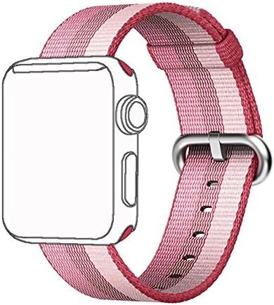 FACTEK for Apple Watch Band,Woven Nylon Strap Buckle Sports Watch Bands 38mm Berry