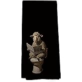 Mcehtle Funny Sheep Hand Towels, Sheep Gifts Hand Towel for Bathroom Decor, Dark Farmhouse Farm Animal Decorative Towels for Bathroom Washroom Restroom 16x24 Inch