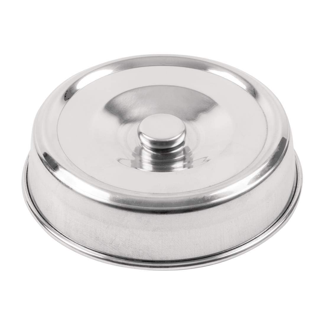 Genware 21483 Round S/ST Cover For 8" Plate