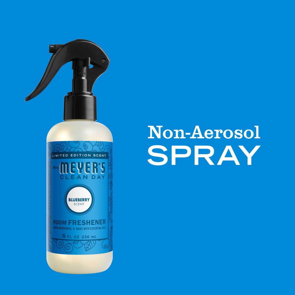 Mrs. Meyer's Clean Day Room Freshener, Blueberry Scent, 8 Ounce Non-Aerosol Spray Bottle