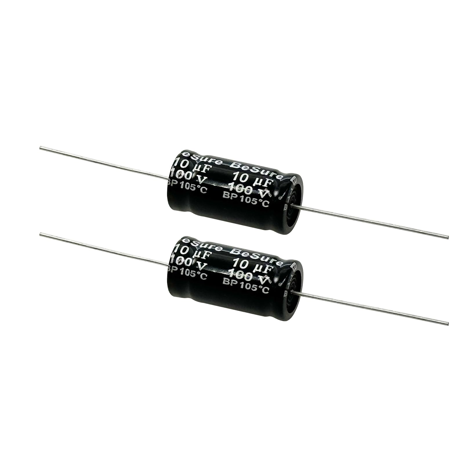 Cermant 2Pcs 100v 10UF Electrolytic Non-Polarized