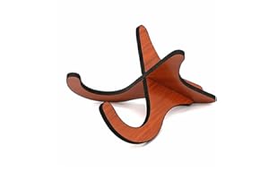 Beetoo Mahogany Foam Ukulele Stand, Portable Wooden Stand for Ukulele, Mandolins and Violins