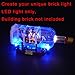 1 Pack X LED Down Lights (USB Powered Brick Blue LED), Compatible with Lego Bricks or Major Brand Bowerful