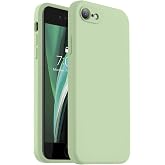 Vooii for iPhone SE Case 2022/3rd/2020,iPhone 8/7 Case, Upgraded Liquid Silicone with [Flat Edges] [Camera Protection] [Soft Anti-Scratch Microfiber Lining] Phone Case for iPhone SE - Matcha