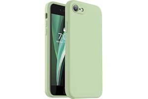 Vooii for iPhone SE Case 2022/3rd/2020,iPhone 8/7 Case, Upgraded Liquid Silicone with [Flat Edges] [Camera Protection] [Soft Anti-Scratch Microfiber Lining] Phone Case for iPhone SE - Matcha