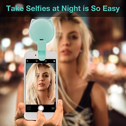 Selfie Ring Light for Camera, OURRY Clip On [Rechargeable Battery] Selfie LED Camera Light [32 LED] Compatible with iPhone, iPad, Sumsung Galaxy, Photography Phones, Tablet, Laptop (Blue) - Thumbnail 5