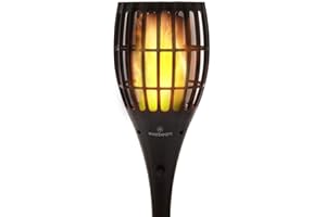 Everbeam P1 Solar Torch Light with Flickering Flame - Our Waterproof Outdoor Solar Tiki Torches Come Equipped with 96 LED Bul