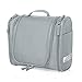 Cadtog Hanging Toiletry Bag for Travel, Cosmetic Kit, Large Essentials Organizer, Sturdy Hook, Makeup Bag, Waterproof for Men and Women, Grey