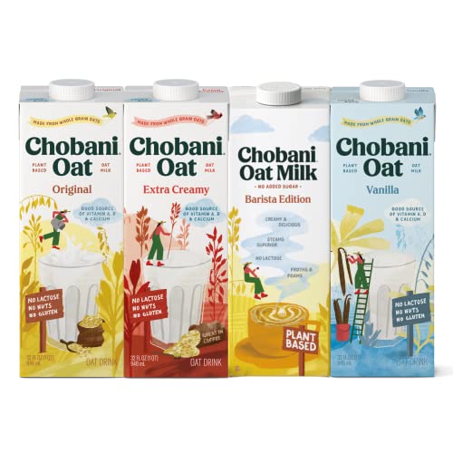 Chobani Oat Milk, Unsweetened Oat Barista Edition, 32 FL Oz, Shelf