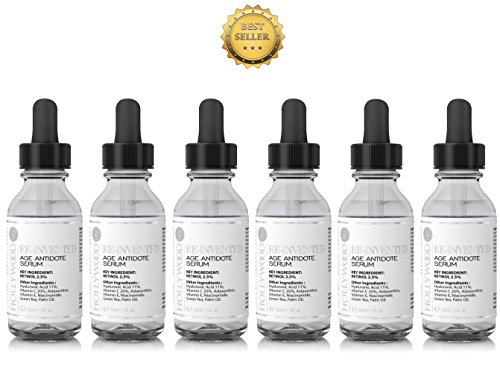 Hollywoodskin 2.5% Retinol serum–4x STRONGER than regular anti-aging and acne treatments. With 11% Hyaluronic Acid and 20% Vitamin C, highest strength. 6x 30ml