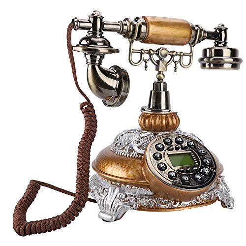 Mugast IDS-8675D Retro Corded Telephone,Auto IP Antique Vintage Style Wired Desktop Landline Phone with FSK/DTMF Dual System and Caller ID for Home Office Decoration - Thumbnail 7