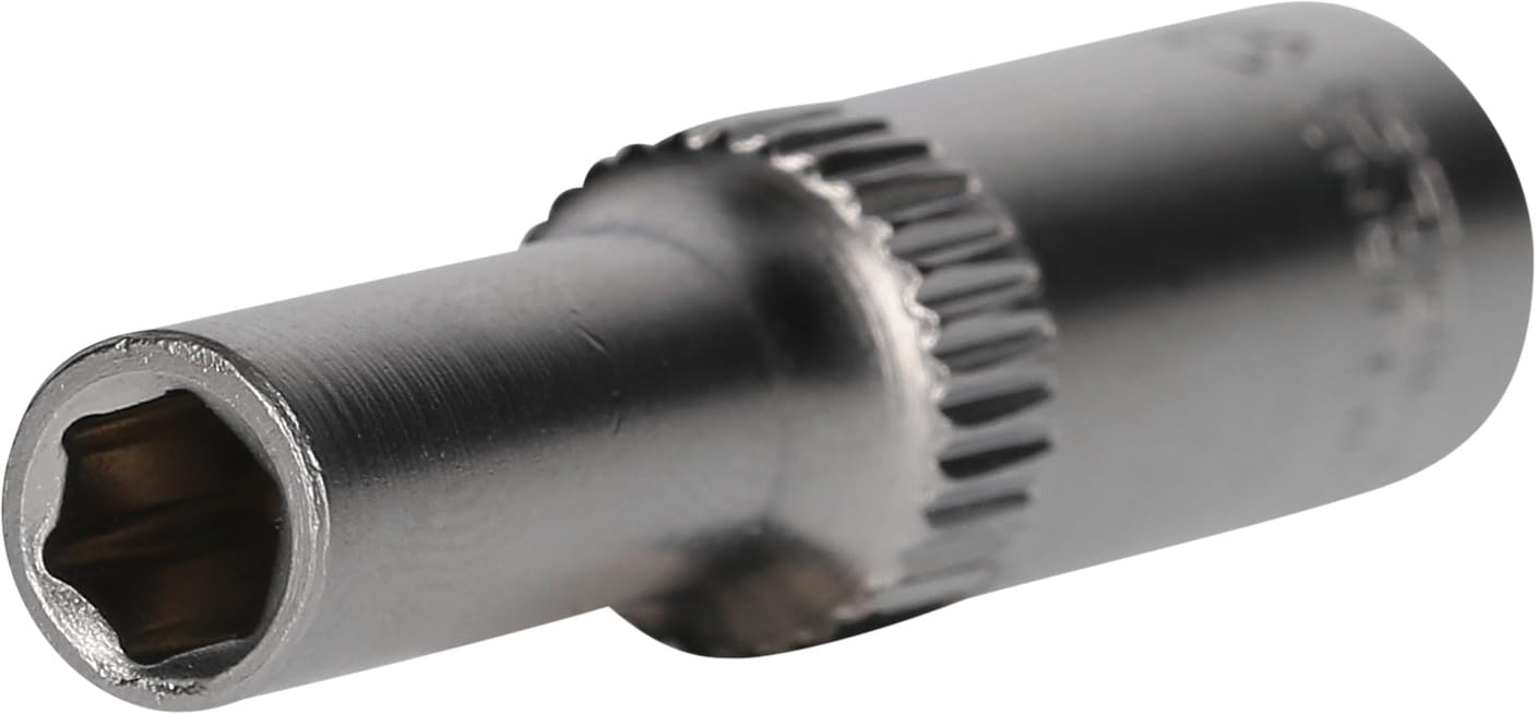 Brilliant Tools BT020951 1/4 Inch Socket Spanner, Long, 50 mm, 5 mm Insert