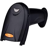 TaoTronics 2.4G Wireless Cordless Handheld Barcode Bar Code Scanner Reader Kit - Black, 32-bit Decoder, Anti-interference, Mobile Moveable, Optical Laser,Short Range