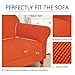 subrtex Stretch Couch Cover Set 1 Piece Sofa Slipcover with A Gift Cushion Cover for 3 Cushion Couch Sofa(Orange,Sofa)