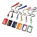 ID Badge Card Holder, Name Badge Holder with Lanyard, Neck Lanyard id Holder for Women Men, Coolrunner 2-Sided PU Leather Vertical Business Card Holder Vertical/Horizontal (2.8