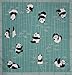Furoshiki Wrapping Cloth Pandas in a Bamboo Forest Motif Japanese Fabric 50cm