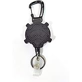 HOUSON Key Ring Extendable Lanyard Retractable, Carabiner ID Holder Retractable ID Holder 60cm Steel Wire Rope Key