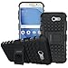 For Samsung Galaxy J3 Emerge Case, J3 Prime / J3 Mission / J3 Eclipse / J3 2017 / J3 Luna Pro / Sol 2 / Amp Prime 2 / Express Prime 2 Case, OEAGO Tough Rugged Dual Layer Case with Kickstand (Black)
