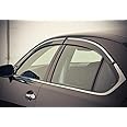 WellVisors Window Visors Wind Deflectors Compatible With Lexus 2007-2017 LS460 With Chrome Trim Rain Guards 3-847LX012
