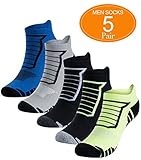 No Show Running Socks for Men 5 Pack Athletic Low Cut Performance Socks