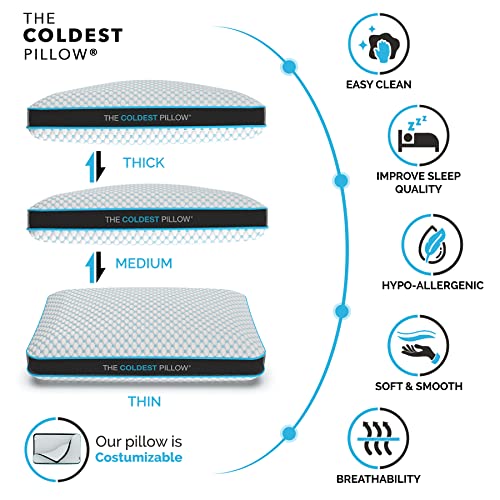 The Coldest Pillow Adjustable Fill, Washable Cover, and Best for