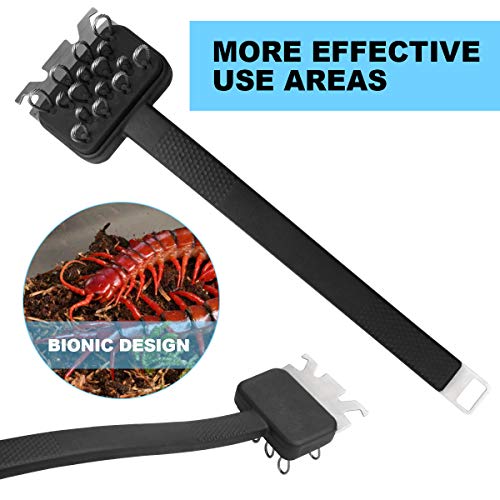 Grill BBQ Cleaning Brush with Scraper.Only 16 pieces of wire-steel Bristle Free&Brushless.No rub off. Strong cleanliness 100% rust-proof stainless steel antislip Long Handle Nylon durable with beer bo - Thumbnail 5