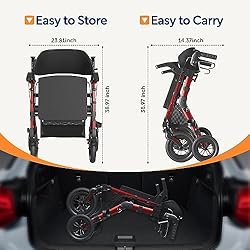 2 in 1 Walkers for Seniors with Seat, VOCIC
