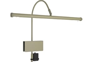 Cocoweb 19" LED Grand Piano Light in Antique Brass with Dimmer Clip