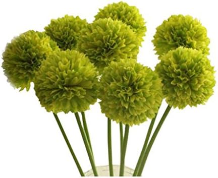 Artificial Fake 5 pcs Flowers Lavender Ball Silk Flower For Wedding Party Home Garden Office Coffee Bridal Hydrangea Bookstore Cloth Shop Decorate (Green)