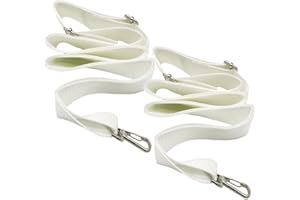 2-Pack Adjustable Tennis Net Center Strap with Stainless Steel Buckle, Nylon Height Adjustment Belt for Court Alignment, 2.2 