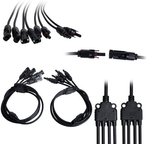 1 Pair HC4-PV4A Y Type (1 to 4) MC4 Solar Panel cable Connectors(Male & Female)