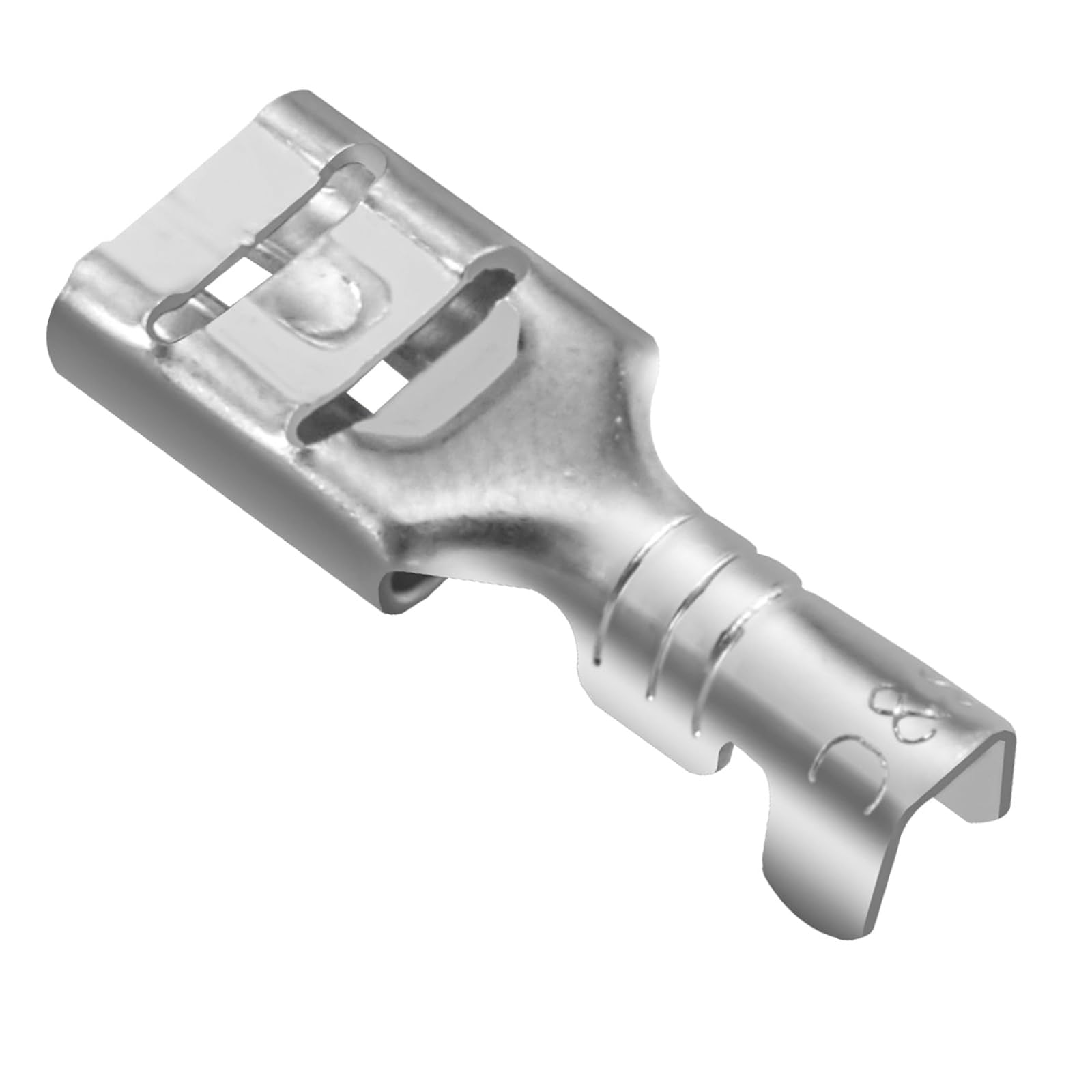 Heschen female spade quick splice crimp terminals 4.8mm crimp connector non insulated 100 pcs